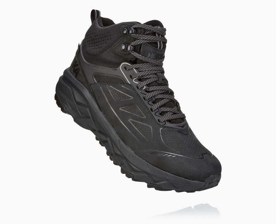 Botas De Montaña Hoka One One Hombre Negros - Challenger Mid Gore-Tex - FLUK05134